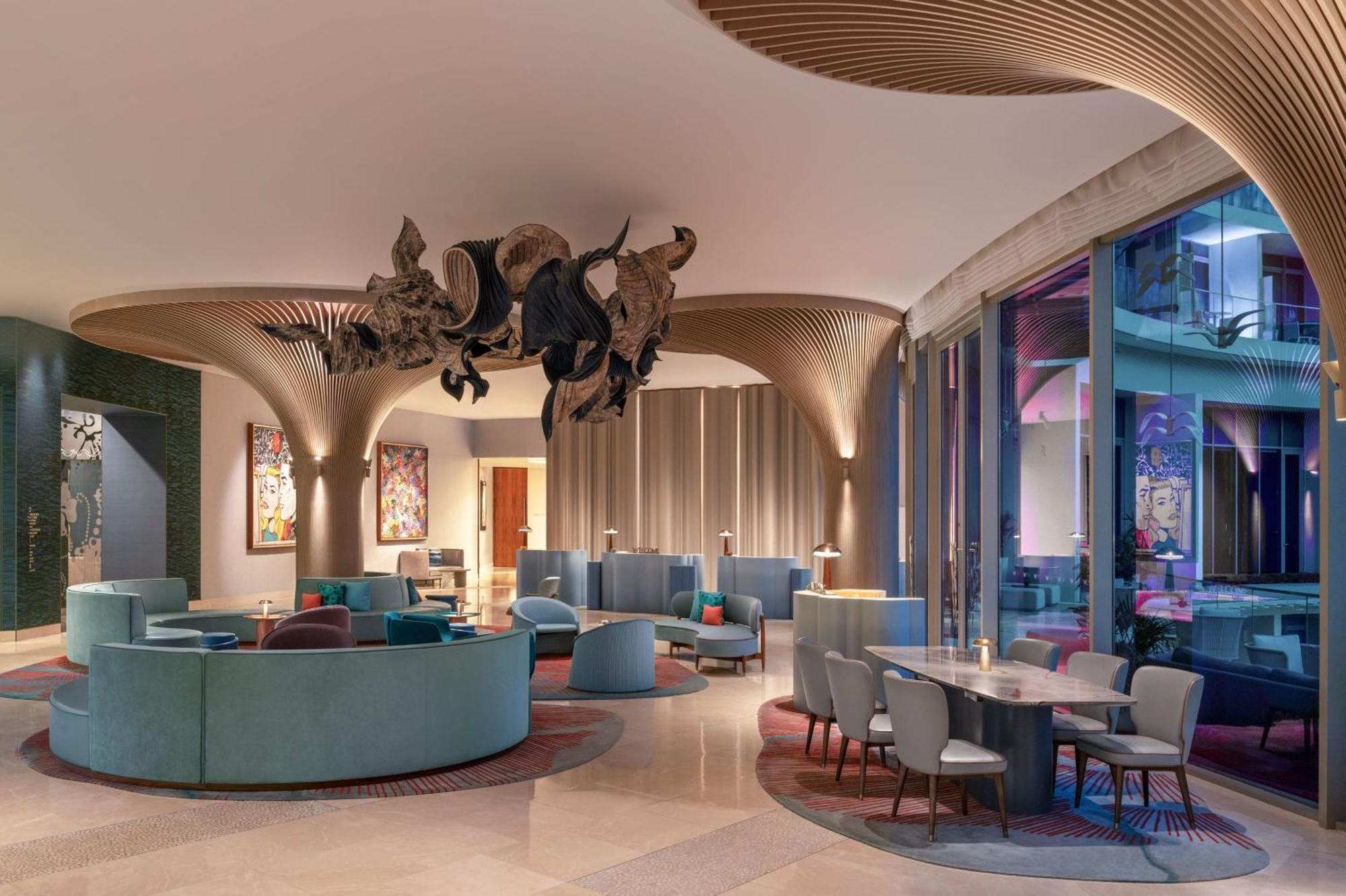 W Singapore - Sentosa Cove Exterior foto The lobby of the hotel